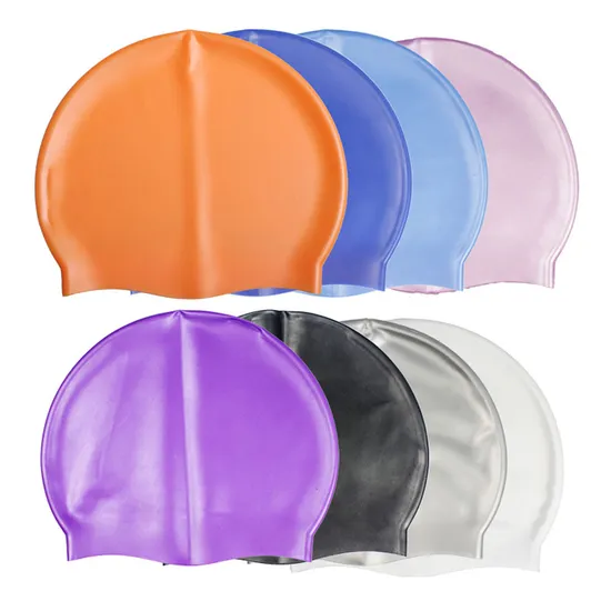 Gorro de natación de silicona personalizado con impresión a color de fábrica de China