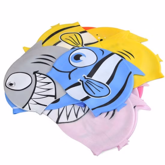 Gorro de baño de silicona con diseño de pez payaso, unisex, impermeable, Wyz19720